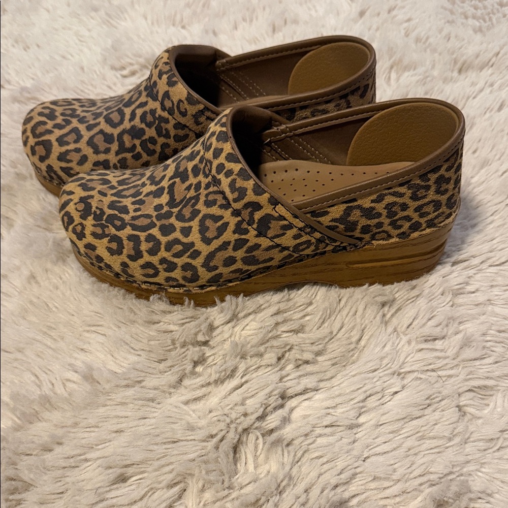 Dansko Leopard Print Mules